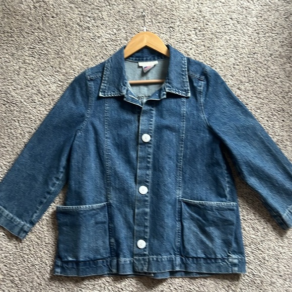 Madewell extra small denim chore jacket. Bracelet sleeves. XS. One of a kind! - Picture 2 of 4